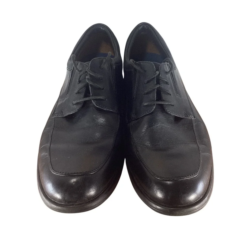 Clarks Mens Black‎ Leather Dress Shoes Lace Up Oxford Business Casual Size 9.5M